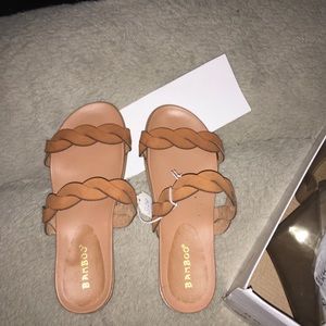 Braided sandals new with box